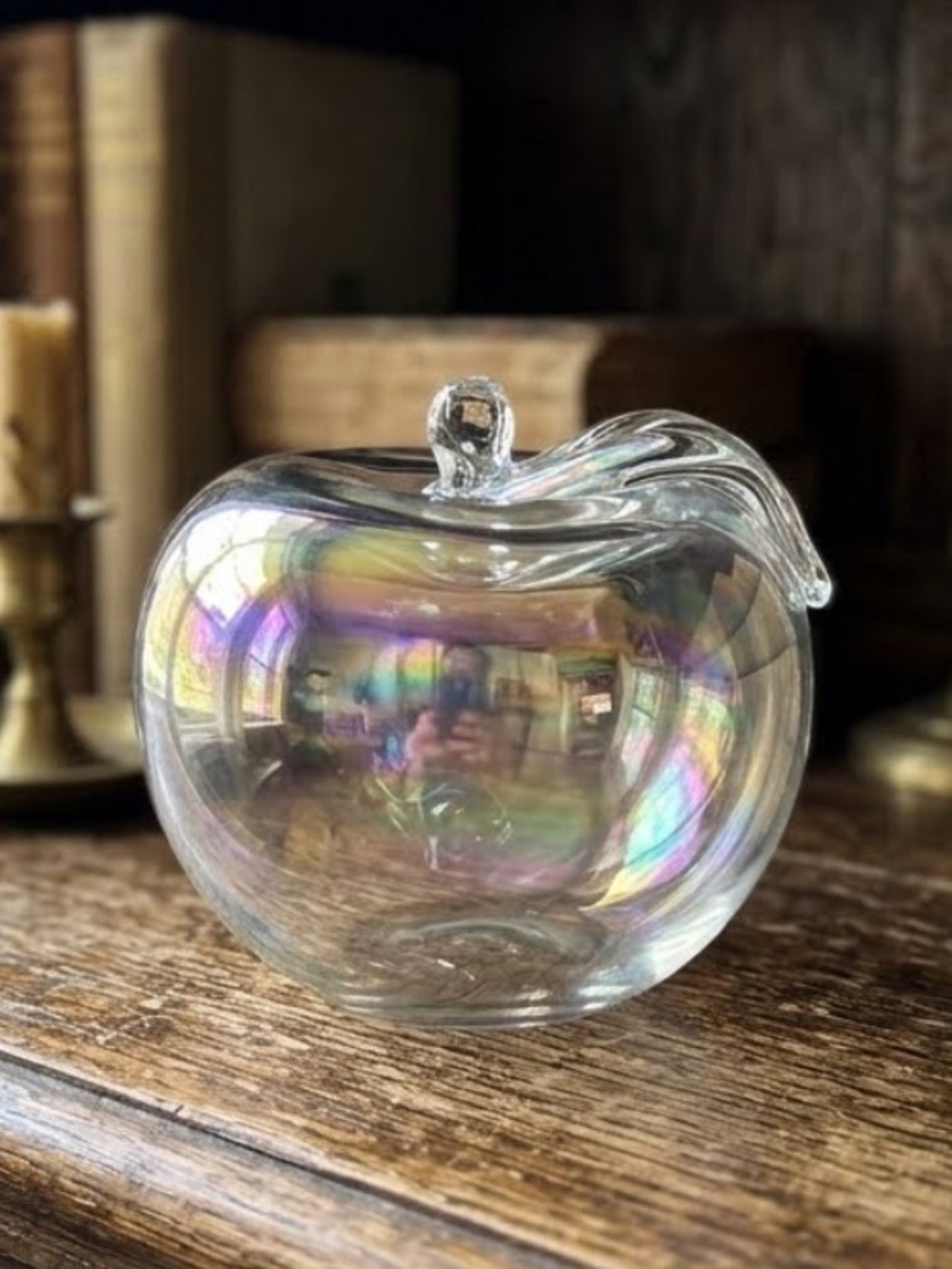 Vintage Giftcraft Hand Blown Iridescent Glass Apple Decor
Versatile!